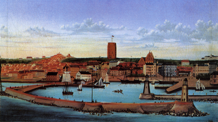 Helsingborg från Öresund 1888