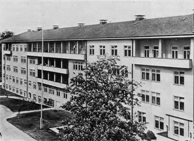 Medicinpaviljongen, sydfasaden