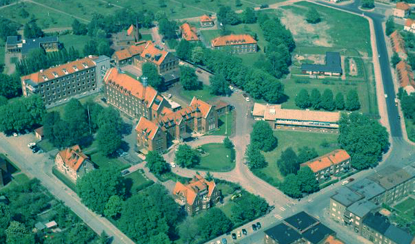 Flygbild, Landskrona lasarett 1968
