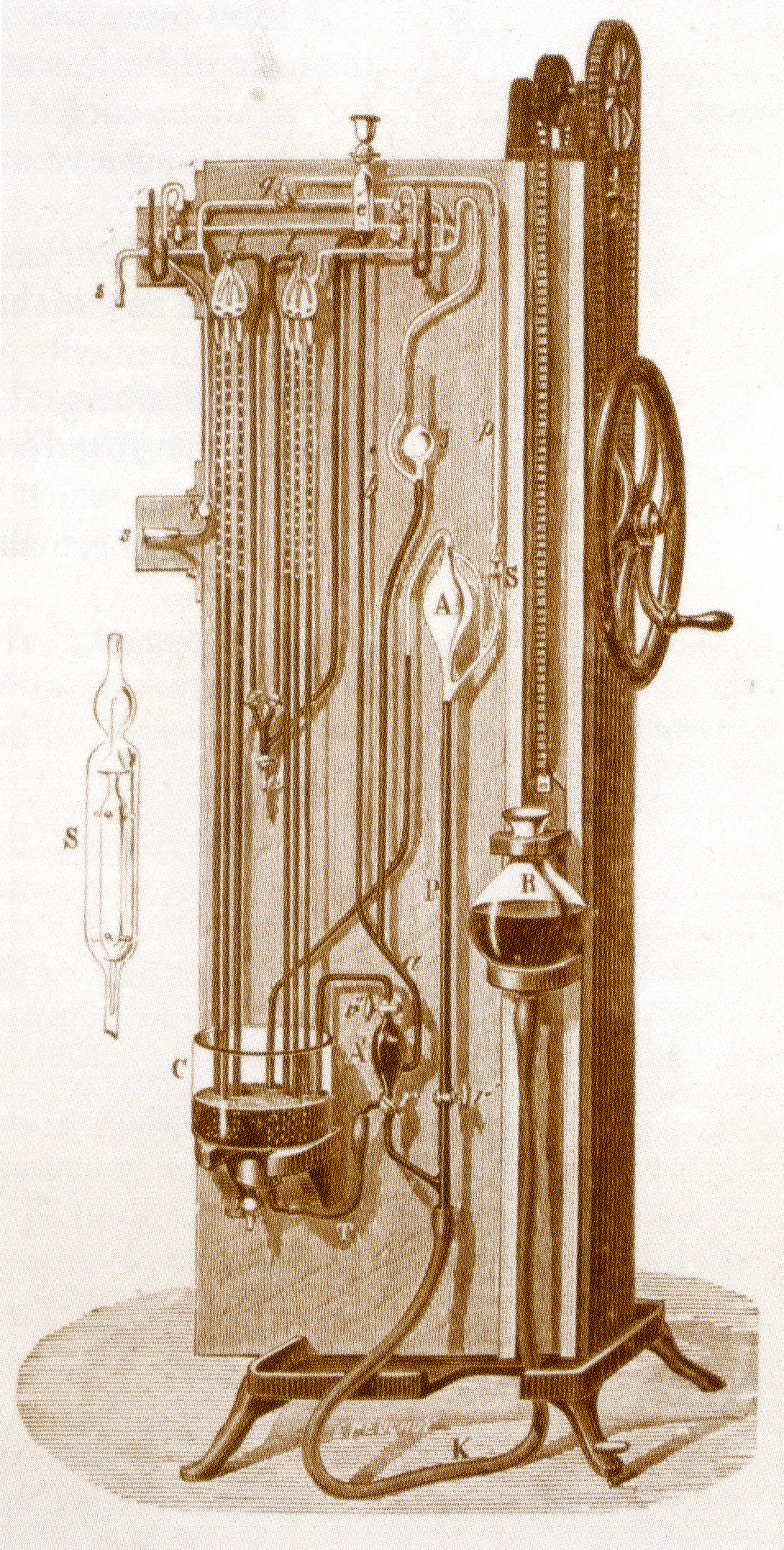 En högvacuumpump med kvicksilver