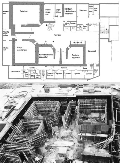 Högvoltsavdelningens tillbyggnad 1963