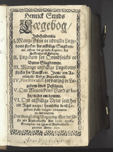 Henrik Smids Laegebog 1650