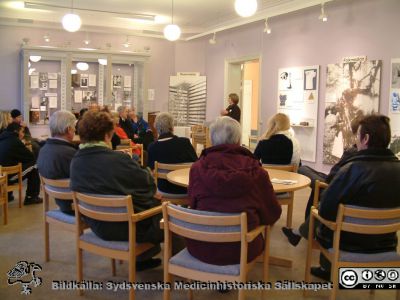 Medicinhistoriska Museet på St Lars-området i Lund. Sista visningen, 2006. 
Medicinhistoriska Museet på St Lars-området i Lund. Sista visningen, 2006. Utställningsvärdinnan Ulla Savring berättar.
Nyckelord: Lund; St Lars; Medicinhistoriskt; Museum; Visning; Sista; 2006