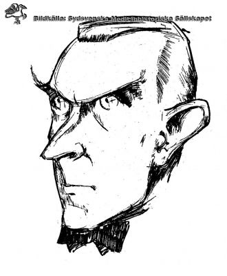 Haquin Malmros, professor i intern medicin i Lund
Karikatyr på 1950- eller 60-talet.
Nyckelord: Haquin;Malmros;Professor;Internmedicin;Karikatyr