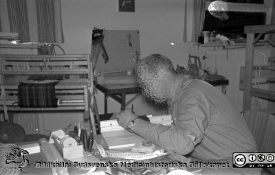 Inteeriör från rehabiliteringsklinik 1963
SMHS12915. Album "Div. tagningar 1960 och t.v." Rehabiliteringsklin. 63. Negativ Ej monterat
Nyckelord: Lasarettet;Lund;Universitet;Universitetssjukhus;Rehabilitering;;Sjukgymnastik