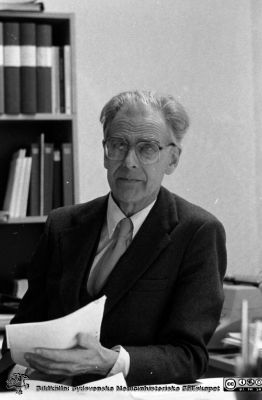 Psykiatrikern Göran Franzén 1984
Sjukhusfotograferna i Lund. Pärm S/V neg.-84. 43. 84.  Från negativ.
Nyckelord: Lasarettet;Lund;Universitetssjukhus;USiL;Psykiatriker