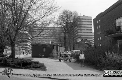 Lasarettet i Lund 1987
Sjukhusfotograferna i Lund. Pärm Negativ, Dia, 1987. 80-87. Portvaktshuset från Getingevägen, österut. Centralblocket i bakgrunden. Dåvarande barnkliniken till höger. Från negativ. 
Nyckelord: Lasarettet;Lund;Universitetssjukhus;USiL;Portvaktshus;Centralblock;Barn;Klinik;Pediatrisk