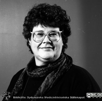 Britt-Marie Lundqvist
Pärm Lasarettsfotograferna i Lund, Pärm negativ, 1990. 67.1990. Vice ordföranen i sjukhusdirektionen, Från negativ.
Nyckelord: Lasarettet;Lund;Universitetssjukhuset;USiL;Direktionen;Politiker;Administration