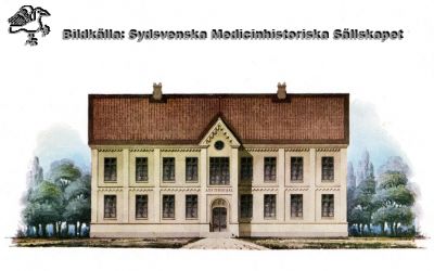 Anatomiebyggnad i Lund, fasad mot Sandgatan
Bild i kapsel 01 i Medicinhistoriska Museets bildarkiv på Regionarkivet i Lund. Från ritning 1851 av CG Blom. Senare theologicum och på 2000-talet arkeologisk institution. Ritningen är den 17 januari 1852 gillad av kung Oscar och dessförinnan av Kongl. Öfverintendentämbetet den 15 december 1851. Publicerad som försättsblad i Flaum 1962. Digitaliserad från en fotografisk reproduktion ur boken. Originalet och boken innehåller också en planritning.
Nyckelord: Kapsel 01;Regionarkivet;Lund;Sandgatan;Anatomicum;Anatomie;Byggnad;Fasad;Flaum