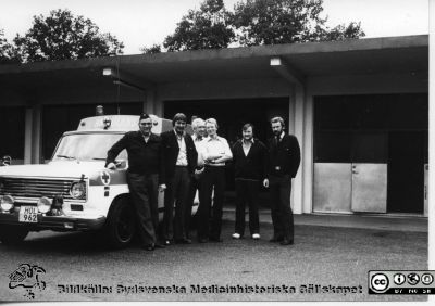 Ambulansstationen Hörby
Kapsel 23. Omärkt bild. Originalfoto. Ej monterat. I kuvert märkt "Ambulansstationen Hörby. 75-82. 83-85 Bernt Isacsson. 324-327 Ulf Lindström". Foto under 1900-talets sista fjärdedel.
Nyckelord: Kapsel 23;Hörby;Ambulans;Station;Ambulansstation