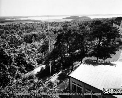 Utsikt från Orups sjukhus över Ringsjö
Kapsel 23.  Bild från kapsel med bilder från Orup-Eslöv-Hörbys sjukvårdsdistrikt. Originalfoto. Ej monterat. 
Nyckelord: Kapsel 23;Orup;Eslöv;Hörby;Utsikt;Ringsjön;Natur