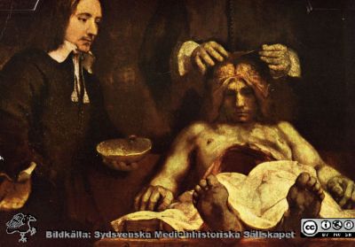 Anatomilektionen
Kapsel 28. Anatomi. Riksmuseum, Amsterdam. Rembrandt van Rijn (1606-1669). (vykort). Anatomilektion av prof Joan Deyman. Reprotryck, vykort. Ej monterat
Keywords: Kapsel 28;Museum;Anatomi;Dissektion