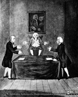 William and John Hunter arguing before Sir Joseph Banks
Kapsel 28. Text på bilden: "III b. "The Grand Appeal". William and John Hunter arguing before Sir Joseph Banks, President of the Royal Society in 1780". (Med hist tavelmotiv). Reprofoto. Ej monterat
Nyckelord: Kapsel 28;Målning;Debatt