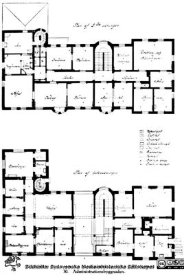 Malmö Allmänna Sjukhus i början på 1900-talet. Entré- och administrationsbyggnaden
Album 1988B i lasarettsfotograf Björn Henrikssons samling. Reprofoto (juni 1988) av bilder från gamla MAS. Planritning. 30. Entré och administrationsbyggnaden. Öronklinikens mottagning låg länge i lokalerna i ritningens vänstra del. Från 35 mm repronegativ
Nyckelord: UMAS;MAS;Malmö;Allmänna;Sjukhus;Öron;ÖNH;Öronklinik