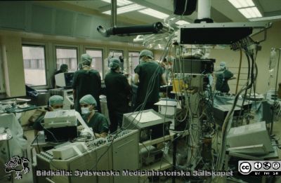 Kirurgens operationsavdelning 1990
Foto Ingemar Nilsson.
Nyckelord: Lund;Lasarett;Universitet;Universitetssjukhus;Operation;Kirurgisk;Klinik