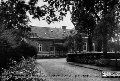 Ängelholms sjukhus. Kanske en läkarvilla?
Ängelholms sjukhus. Kanske en läkarvilla i sjukhusparken? Bildkälla: Lillie Börjessons bildsamling från Ängelholms sjukhus.
Nyckelord: Ängelholm;Engelholm;Läkarvilla?;Sjukhuspark