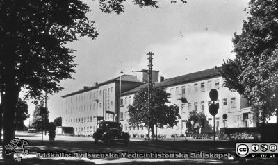 Ängelholms sjukhus. 
Efter diabild i sjuksköterskan Lillie Börjessons samling från Ängelholms sjukhus.
Nyckelord: Engelholm;Ängelholm;Sjukhus