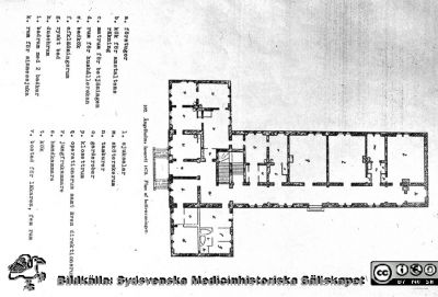 Ängelholms sjukhus. Planritning.
Efter diabild i sjuksköterskan Lillie Börjessons samling från Ängelholms sjukhus. Planritning.
Nyckelord: Engelholm;Ängelholm;Sjukhus;Planritning