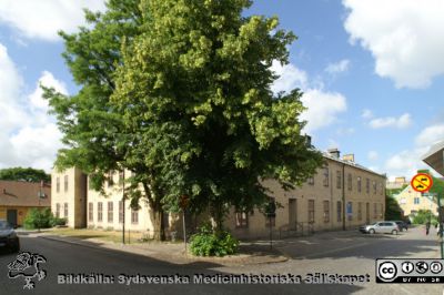 Kemiska institutionen i Lunds första byggnad, ännu kvar 2019
Första kemiska institutionen i Lund, färdig 1862/1863, mellan de båda Magle kyrkogator. All kemi fanns länge i detta hus. Medicinsk kemi flyttade till Sölvegatan 10 år 1924. Foto i juni 2018, Berndt Ehinger
Nyckelord: Kemi;kemsk institution;Medicinsk kemi;Medicinsk kemi