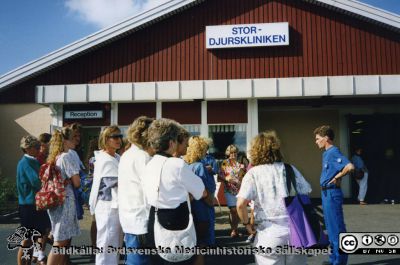 Ortopediska kliniken i Lund 1992 Studebesök på Stordjurskliniken i Helsingborg.
Från ortoped klin album 01, Lund. Fotograf Berit Jakobsson. 1992 Studebesök på Stordjurskliniken i Helsingborg.
Nyckelord: Lund;Universitetssjukhus;USiL;Kliniker;Ortopedi;Vård;Avdelningar;Djursjukhus;Studiebesök