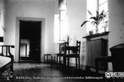 Album SSSH Lund 1927.
Album SSSH Lund 1927, skapat av SSSH-sköterskan "ego", med bilder från sin utbildningstid och senare genom flera decennier. Bildtext: "SSSH. Interiörer. Korridor".
Nyckelord: Lasarettet i Lund;Södra Sveriges Sjuksköterskehem;SSSH;Sydsvenska Medicinhistoriska Sällskapet;SMHS