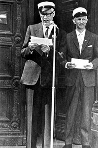 Från en rektorsuppvaktning på 1960-talet