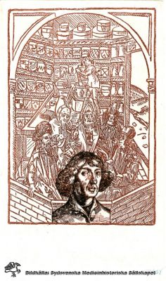Nikolaus Kopernikus, 1473 - 1543
Reprotryck. Monterat, Proveniens okänd.
Nyckelord: Porträtt;Vinjett;Nikolaus;Kopernikus;Reprotryck;Kapsel 12