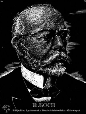 Robert Koch, 1843 - 1910
Belönad 1905 med Nobelpriset i fysiologi eller medicin "för hans undersökningar och upptäckter rörande tuberkulos". Reprotryck. Monterat
Nyckelord: Porträtt;Tuberkulos;TBC;Nobelpristagare;Nobelpris;Medicin;Fysiologi;Reprotryck;Kapsel 12