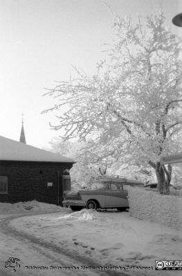 Lasarettet i Lund. Vy mot Allhelgonakyrkan,möjligen från planen framför dåvarande epidemi / infektionskliniken
Lasarettsfotograferna. Lund. Pärm "Div. tagningar, 1960 och t.v.". Foto 1961. Från negativ.
Nyckelord: Lasarett;Lund;Universitetssjukhus;Universitet;USiL;Infektion;Epidemi;Kyrka;Allhelgona