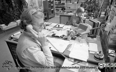 Ordercentralen, Malmöhusfastigheter 1982
Pärm S/V neg. 82:1. Ordercentralen. Fastighetstekn. 2. Från negativ
Nyckelord: Lund;Lasarett;Universitet;Universitetssjukhus;Fastighetstekniska;Order;Central