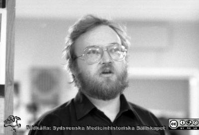 Sjukhusfotograf Bo Wiberg 1984
Sjukhusfotograferna i Lund. Pärm S/V neg-84. 40. 84.  Från negativ
Nyckelord: Lasarett;Lund;Universitet;Universitetssjukhus;USiL;Fotograf;Mediaservice