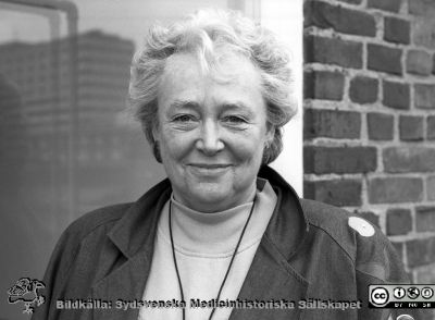 Sjukhusdirektör Ulla Leissner 1991
Pärm Lasarettsfotograferna i Lund, negativ, 1991. 47. 91-11-19. Sjukhusdirektör Ulla Leissner. Från negativ. 
Nyckelord: Lasarettet;Lund;Universitetssjukhuset;USiL;Direktör;Administration;Chef