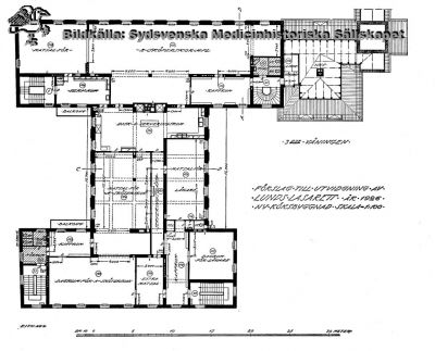 Planritningar över ny köksbyggnad för Lunds Lasarett 1926, 3:e våningen
3:e vån.
Nyckelord: Lasarett;Lund;Kök;Ritning;Planritning