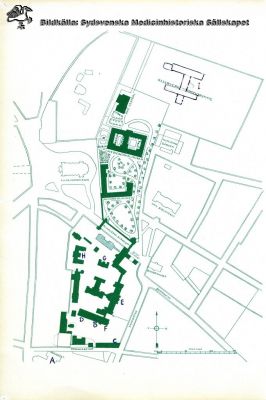 Karta över lasarettshområdet på 1920-talet
Bild i kapsel 01 i Medicinhistoriska Museets bildarkiv på Regionarkivet i Lund. Lasarettet i Lund, södra och norra lasarettsområdet. Från 1920-talet. Varken öronkliniken eller ortopediska kliniken är ännu byggda. Allhelgonagården finns kvar.
Nyckelord: Kapsel 01;Regionarkivet;Lund;Lasarettet;Söder;Norr;Karta