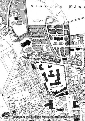 Karta över Lunds norra områden, 1907
Karta över staden Lund med omgivande jordar, upprättad år 1907 av stadsingenjör A.B. Jakobsson. Man ser lassarettsområdet, Norra Vallgatan och Allhelgona Kyrkogata, med mellanliggande kvarter. Norr om Allhelgona Kyrkogata, Helgonagården och Helgonagårdens trädgård (=biskopens trädgård, Sjöströmska trädgården). vilka sedermera skulle ingå i norra lassarettsområdet. Kulturhistoriska museet, Lund. Publicerad på sid. 209 i Flaum 1968.
Nyckelord: Lund;Stad;1907;Jakobsson;Karta;Norra;Vallgatan;Allhelgona;Kyrkogata;Helgonagården;Sjöström;Sjöströmska;Trädgård