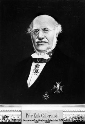 Pehr Erik Gellerstedt 1815-1881
Oljemålning av okänd konstnär. Lunds universitet, Publicerad i Flaum 1968, sid. 137. Reprofoto
Nyckelord: Kapsel 17;Porträtt;Professor;Lund;Lasarett
