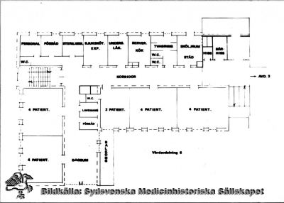 Lasarettet i Lund, onkologiska / radiologiska kliniken. Högvoltsavdelningen, plan F
Arkitektritning för ombyggnaden 1963 - 1965. Reprofoto av tryckt bild. Monterat
Nyckelord: Kapsel 18;Lund;Lasarett;Norra;Området;Arkitektritning;Ritning;Planritning