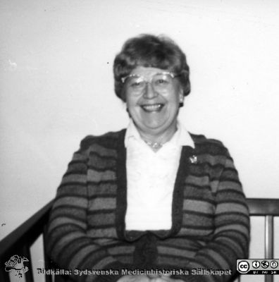 Mary Nilsson
Kapsel 23 med bilder från Orups direktion 1983-85. Mary Nilsson. Originalfoto. Ej monterat
Nyckelord: Kapsel 23;Orup;Direktion;Porträtt;Personal
