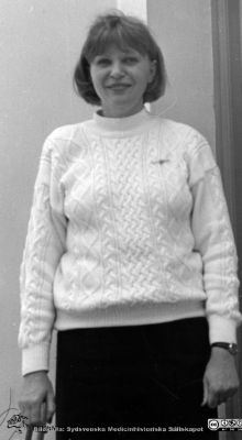 Sjukhusdirektör Karin Christensson
Kapsel 23 med bilder från Eslöv-Orups-Hörbys sjukvårdsdistrikt. Påskrift på kuvertet det låg i: "Sjukhusdirektörer Bernt Petersson 1977-1987. Lars Borgvall 1988-1990. Karin Christensson 1990-1994. Rita Jedlert 1984-1997." och på själva bilden Karin Christensson. Originalfoto. Monterat.
Nyckelord: Kapsel 23;Orup;Eslöv;Hörby;Sjukhusdirektör;Porträtt