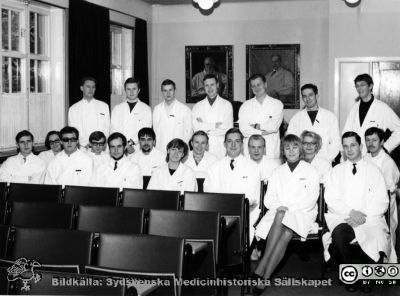 Kirurgkurs i Lund höstterminen 1967
Kapsel 25. Kursledare Carl Axel Ekman. Utbildning Läkare	Originalfoto. Monterat
Nyckelord: Kapsel 25;Utbildning;Läkare