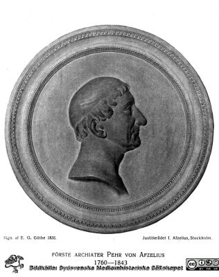 Förste Archiater Pehr von Afzeliud
Medaljong
Nyckelord: Medaljong;Archiater;Pehr;von Afzelius;1835