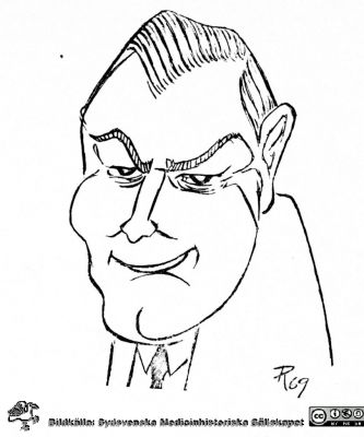 Professor Gunnar Lindgren, socialmedicinare.
Karikatyr av professor Gunnar Lindgren i "Medicinare i lundamiljö" (1969) tillägnad Medicinska Föreningen i Lund vid dess 75-årsjubileum 1969. Stig Radner ritade.
Nyckelord: Medicinska Föreningen;Lund;Karikatyr;Professor