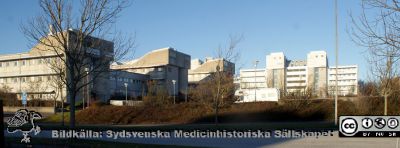 Forskarbyn Ideons byggnader vid Scheelevägen och Ole Römers väg.
Foto från sydost.
Nyckelord: Forskarby;forskarhotell;Medicinska fakulteten;Lunds universitet;Forskningslokaler;Laboratorier