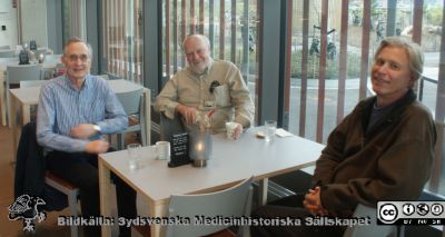 Forum Medicum i Lund 240315. Foto i resaurang Stamstället av Berndt Ehinger. Vid bordet Mats Lindström, Martin Olsson och Bengt Lögdberg..
Nyckelord: Visning;Guidning;Forum Medicum;Medicinska fakulteten;Lunds universitet.