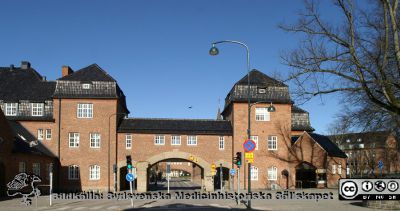 Östra valvet över Allhelgona Kyrkogata i vårsolens glans i Lund. 
Östra valvet över Allhelgona Kyrkogata i vårsolens glans i Lund. Livets Musseum ligger i den forna ovanjordiska kulverten längs kyrkogatan mellan valven.
Nyckelord: Ovanjordisk kulvert;Livets Museum