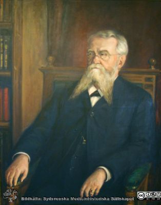 Svante Ödman (1836 - 1927)
Överläkare på St Lars hospital i Lund från 1881, MDhc (Lund) 1889, e.o. professor 1892. Efter kopia av porträtt målat av Anna Ödman, på psykiatriska kliniken i Lund.
Nyckelord: Lund;St Lars;Hospital;Mentalvård;Psykiatriska;Kliniken