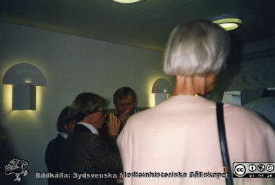 Ortopediska kliniken i Lund 1995. Invigning av ortopedens kortvårdsavdelning (måndag-fredagsvård).
Från ortoped klin album 01, Lund. Fotograf Berit Jakobsson. 1995. Invigning av ortopedens kortvårdsavdelning. Sjuksköterskan Britt Mari Andersson, avdelningsförståndare på operationsavdelningen.
Nyckelord: Lund;Universitetssjukhus;USiL;Kliniker;Ortopedi;Vård;Avdelningar;Korttidsvård;Invigning;Sjuksköterskor;Avdelningsföreståndare