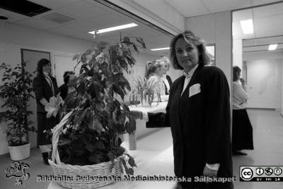 Invigning av "Avdelning 2000"
Sjukhusfotograferna i Lund. Pärm Sv/v neg. 1988.26/-88. 88-04-07. Från negativ.
Nyckelord: Lasarettet;Lund;Universitetssjukhus;USiL;Utställning;Vårdavdelning;Demonstration