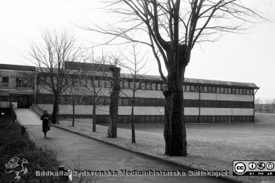 Vårdskolan i Lund 1985
Lasarettsfotograferna i Lund,  pärm  Sv/v Negativ, 1985. 23/85. Vårdskolan i Lund, 85-03-25. Från negativ
Nyckelord: Lasarettet;Lund;Vårdskola;Entr;MLL;Landsdting;Läns;Malmöhus