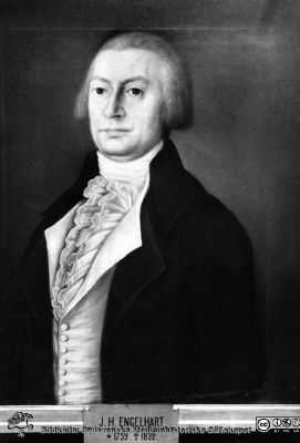 Johann Henrik Engelhart. (1759-1832)
Medicinae practicae professor i Lund från 1788. Oljemålning av M.D. Roth. Lunds universitet. Publicerad i Flaum 1968, sid.89. Reprofoto av en målning. Monterat.
Nyckelord: Kapsel 17;Porträtt